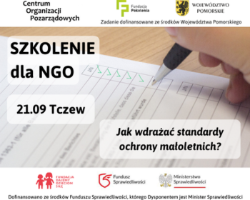 Szkolenie „Jak wdrażać standardy ochrony małoletnich?" - 21.09 w Tczewie